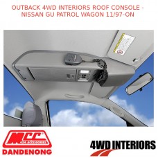 OUTBACK 4WD INTERIORS ROOF CONSOLE - FITS NISSAN GU PATROL WAGON 11/97-ON